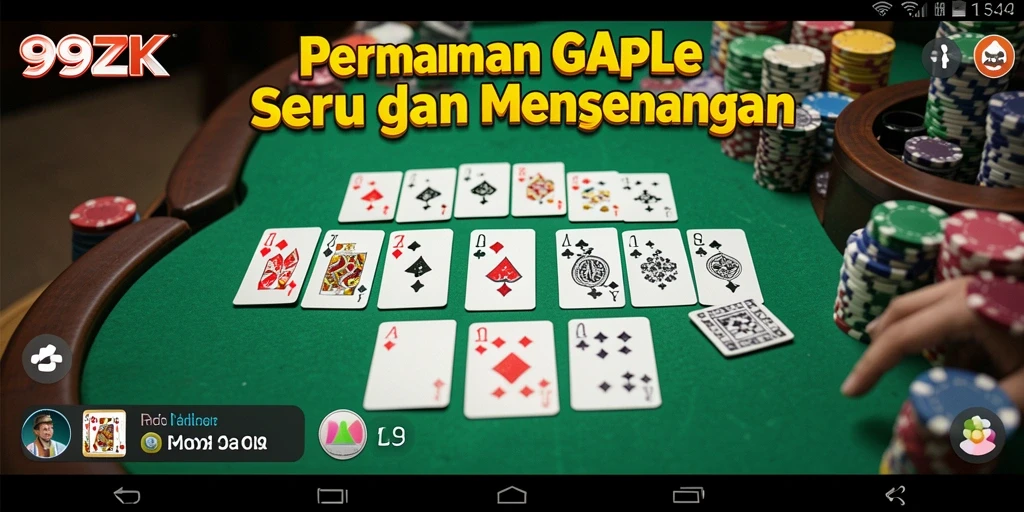 Gameplay seru Gaple di 99ZK menunggu Anda.
