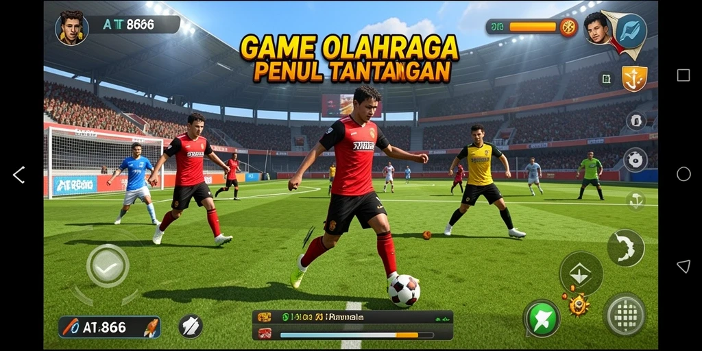 Gameplay seru dalam AT866 dengan banyak aksi olahraga.