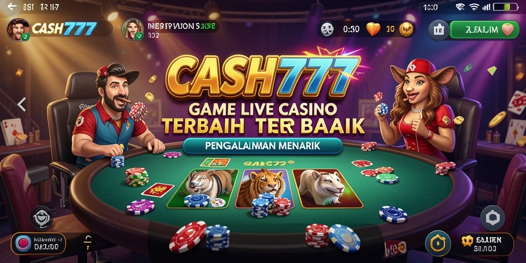 Screenshot CASH777 menampilkan suasana permainan Live Casino yang dinamis dan interaktif.