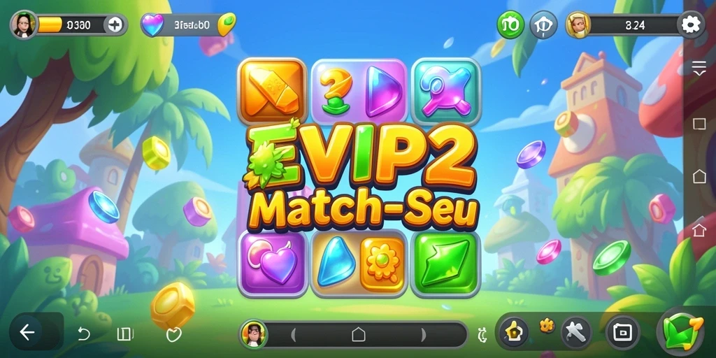 Screenshot gameplay EVIP2 menampilkan serunya permainan Match-3.