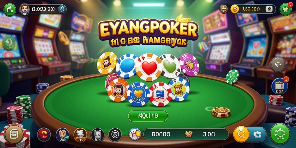 Screenshot gameplay EYANGPOKER dengan grafis Bingo yang menarik.