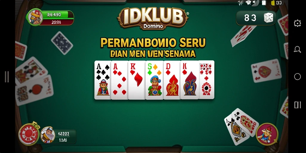 Gameplay seru dalam aplikasi IDKLUB dengan domino mengasyikkan.