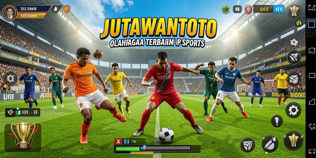 Tampilan gameplay seru dari JUTAWANTOTO menunjukkan aksi olahraga yang mendebarkan.