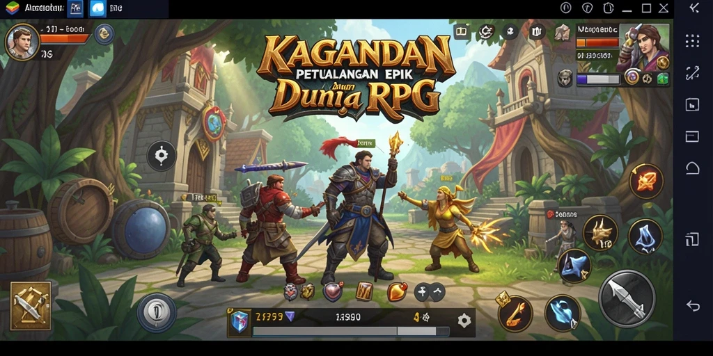 Screenshot utama KAGANDAN menampilkan aksi RPG yang mendebarkan.