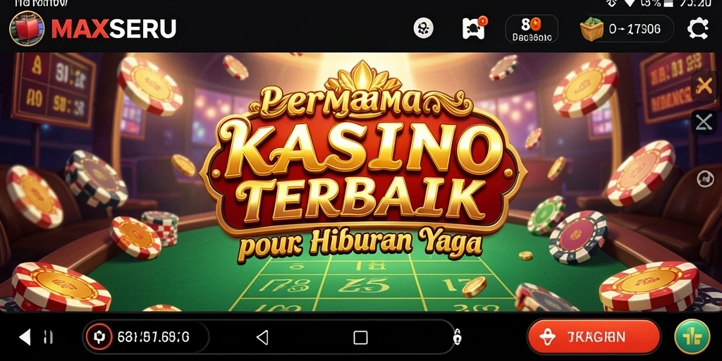 Tampilan gameplay seru dari MAXSERU dengan momen kemenangan Kasino.