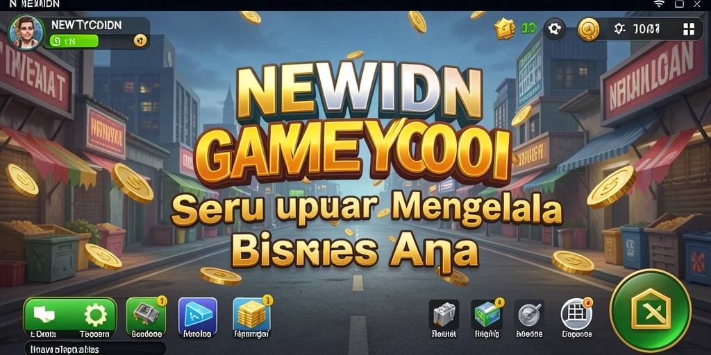 Tampilan gameplay <strong>NEWIDN</strong> menampilkan simulasi bisnis yang realistis dan menantang.