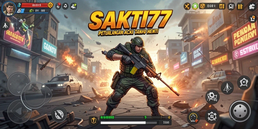Tampilan gameplay yang mendebarkan dalam SAKTI77 dengan aksi yang intens.