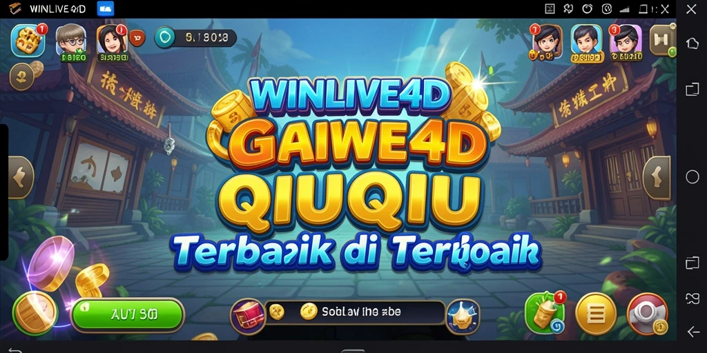 Tampilan gameplay seru di WINLIVE4D dengan kartu QiuQiu.